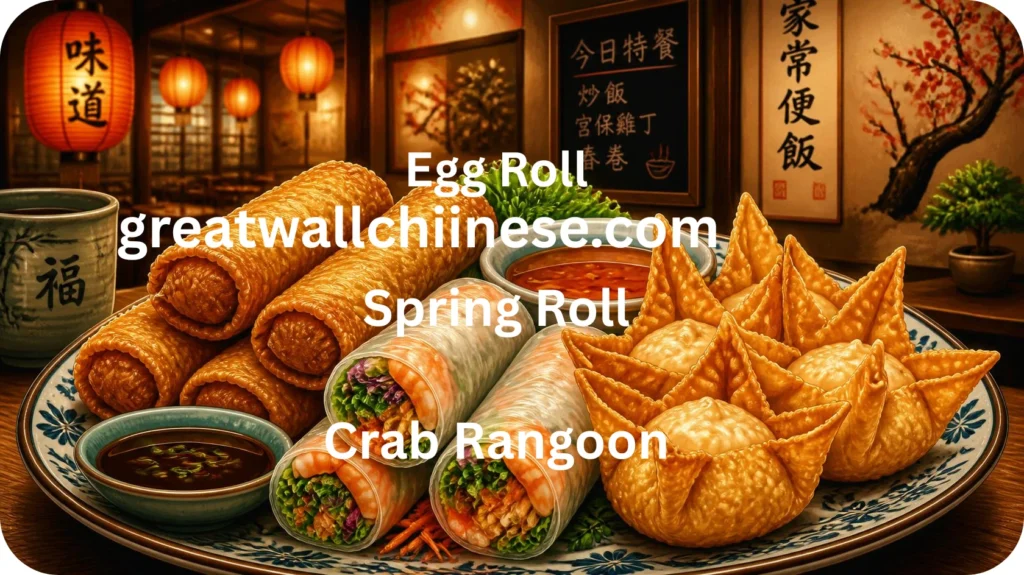 Egg Roll	Spring Roll	
Crab Rangoon