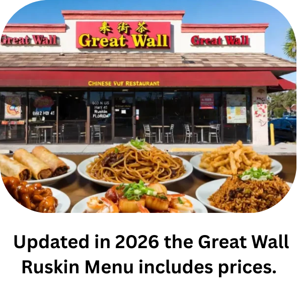 Great Wall Ruskin Menu