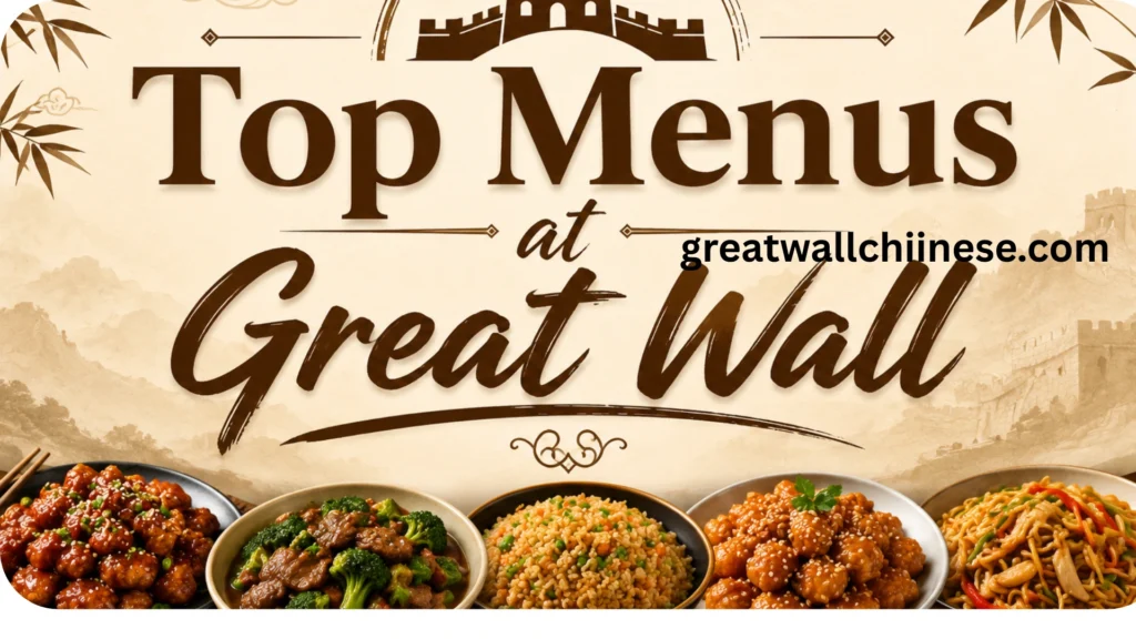 Top Menus at great wall