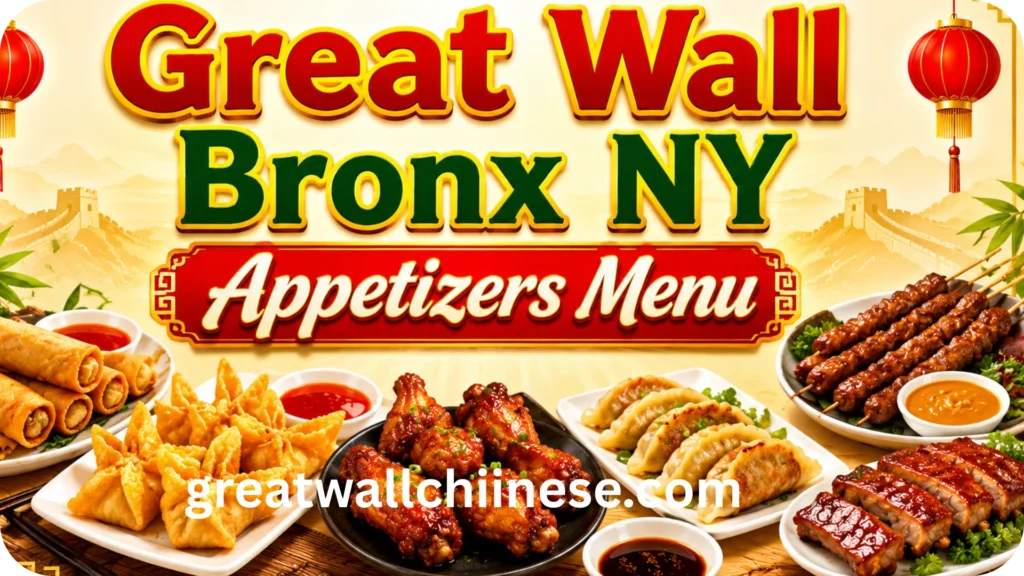 Great Wall Bronx NY Appetizers Menu