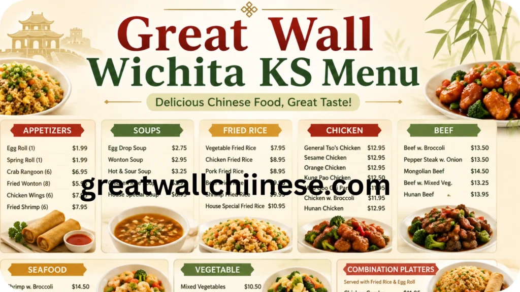 Great Wall Wichita KS Menu