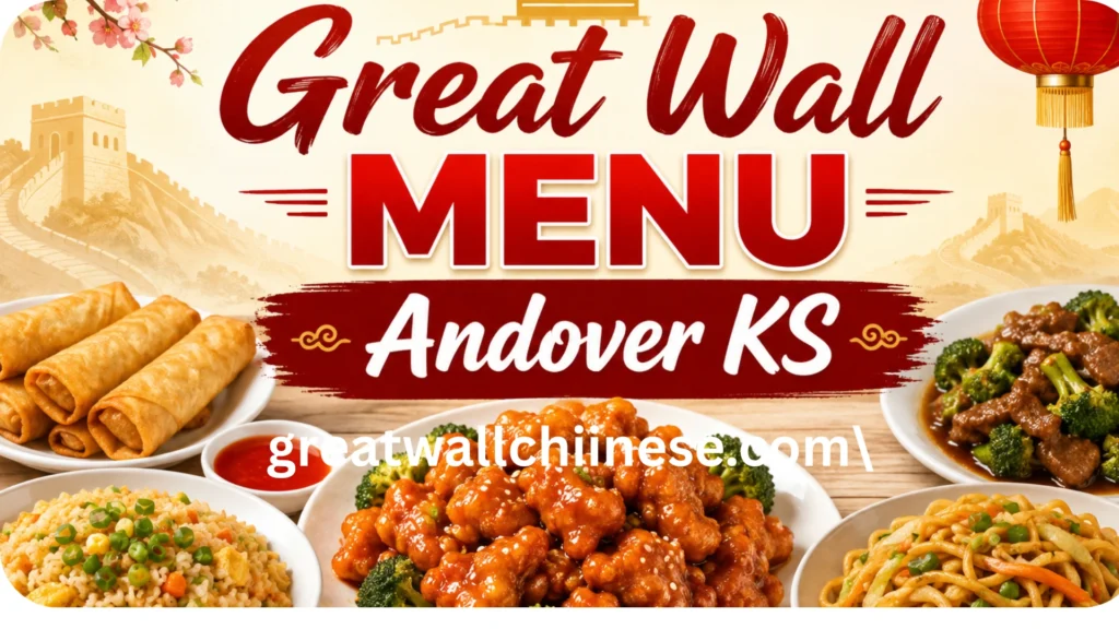 Great Wall Menu Andover KS