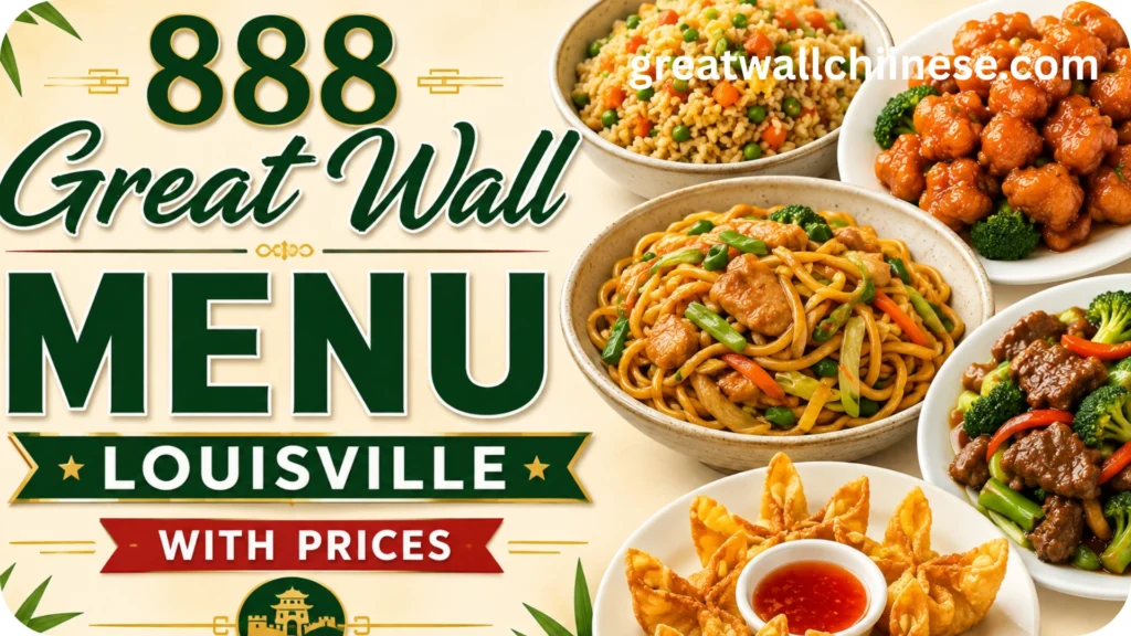 888 Great Wall Menu Louisville With Prices 