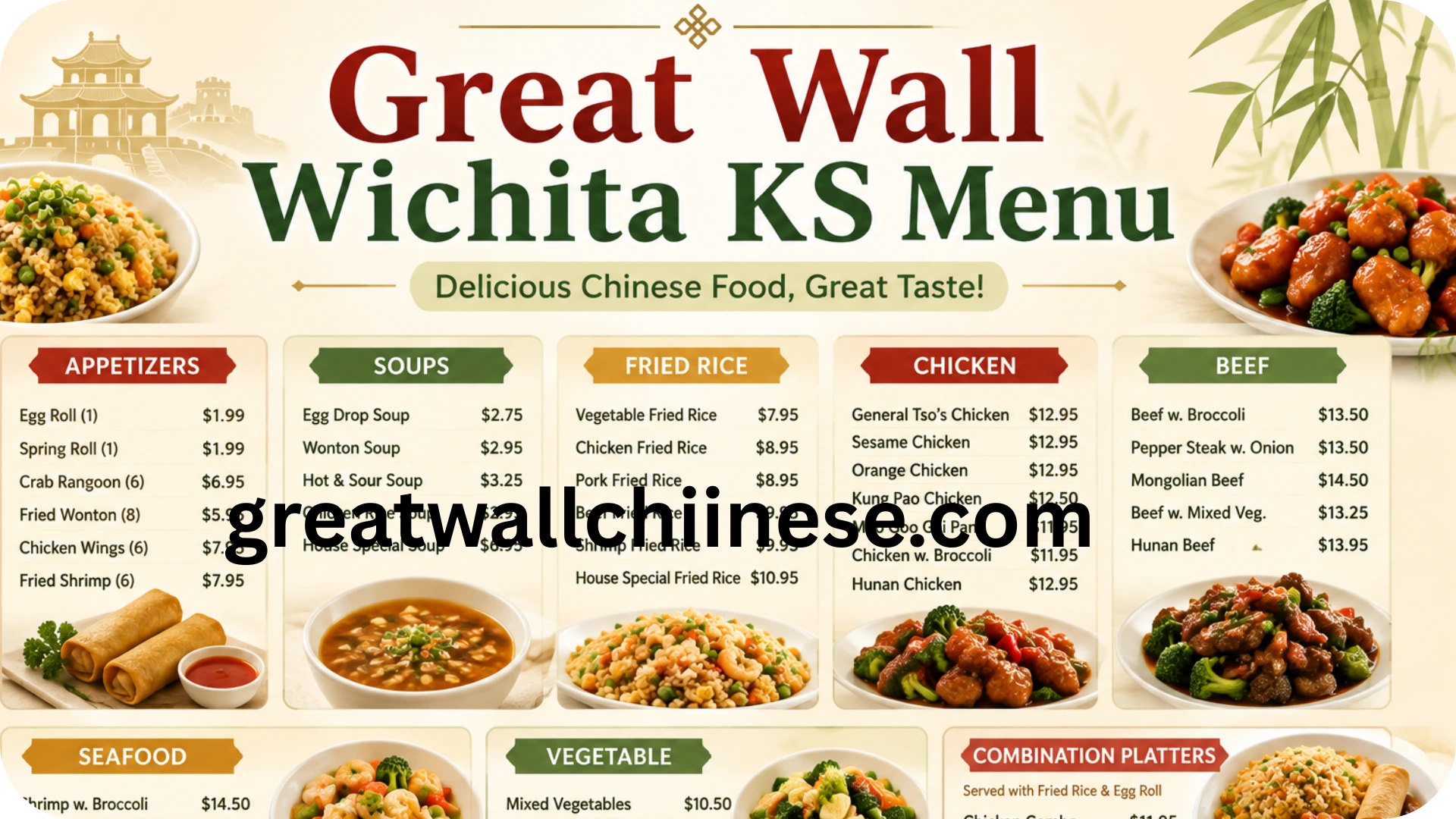 Great Wall Wichita KS Menu